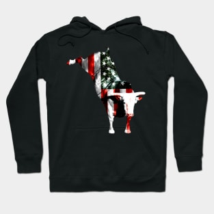 Dont Tread on Me Bull American Flag Hoodie